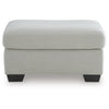 Gesi Accent Ottoman | Boxed Seat | Foam Fill Smoke Gray Corduroy 34"