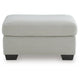 Gesi Accent Ottoman | Boxed Seat | Foam Fill Smoke Gray Corduroy 34"