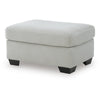 Gesi Accent Ottoman | Boxed Seat | Foam Fill Smoke Gray Corduroy 34"