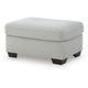 Gesi Accent Ottoman | Boxed Seat | Foam Fill Smoke Gray Corduroy 34"