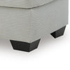 Gesi Accent Ottoman | Boxed Seat | Foam Fill Smoke Gray Corduroy 34"