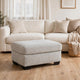 Gesi Accent Ottoman | Boxed Seat | Foam Fill Smoke Gray Corduroy 34"
