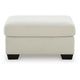 Gesi Accent Ottoman | Boxed Seat | Foam Fill Soft Ivory Corduroy 34"