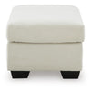 Gesi Accent Ottoman | Boxed Seat | Foam Fill Soft Ivory Corduroy 34"