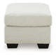 Gesi Accent Ottoman | Boxed Seat | Foam Fill Soft Ivory Corduroy 34"