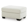 Gesi Accent Ottoman | Boxed Seat | Foam Fill Soft Ivory Corduroy 34"