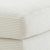 Gesi Accent Ottoman | Boxed Seat | Foam Fill Soft Ivory Corduroy 34"