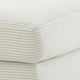 Gesi Accent Ottoman | Boxed Seat | Foam Fill Soft Ivory Corduroy 34"