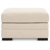 Jimy Accent Ottoman | Foam Cushion | Jute Brown Nuvella Fabric 34"