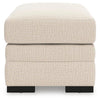 Jimy Accent Ottoman | Foam Cushion | Jute Brown Nuvella Fabric 34"
