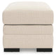 Jimy Accent Ottoman | Foam Cushion | Jute Brown Nuvella Fabric 34"