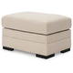 Jimy Accent Ottoman | Foam Cushion | Jute Brown Nuvella Fabric 34"