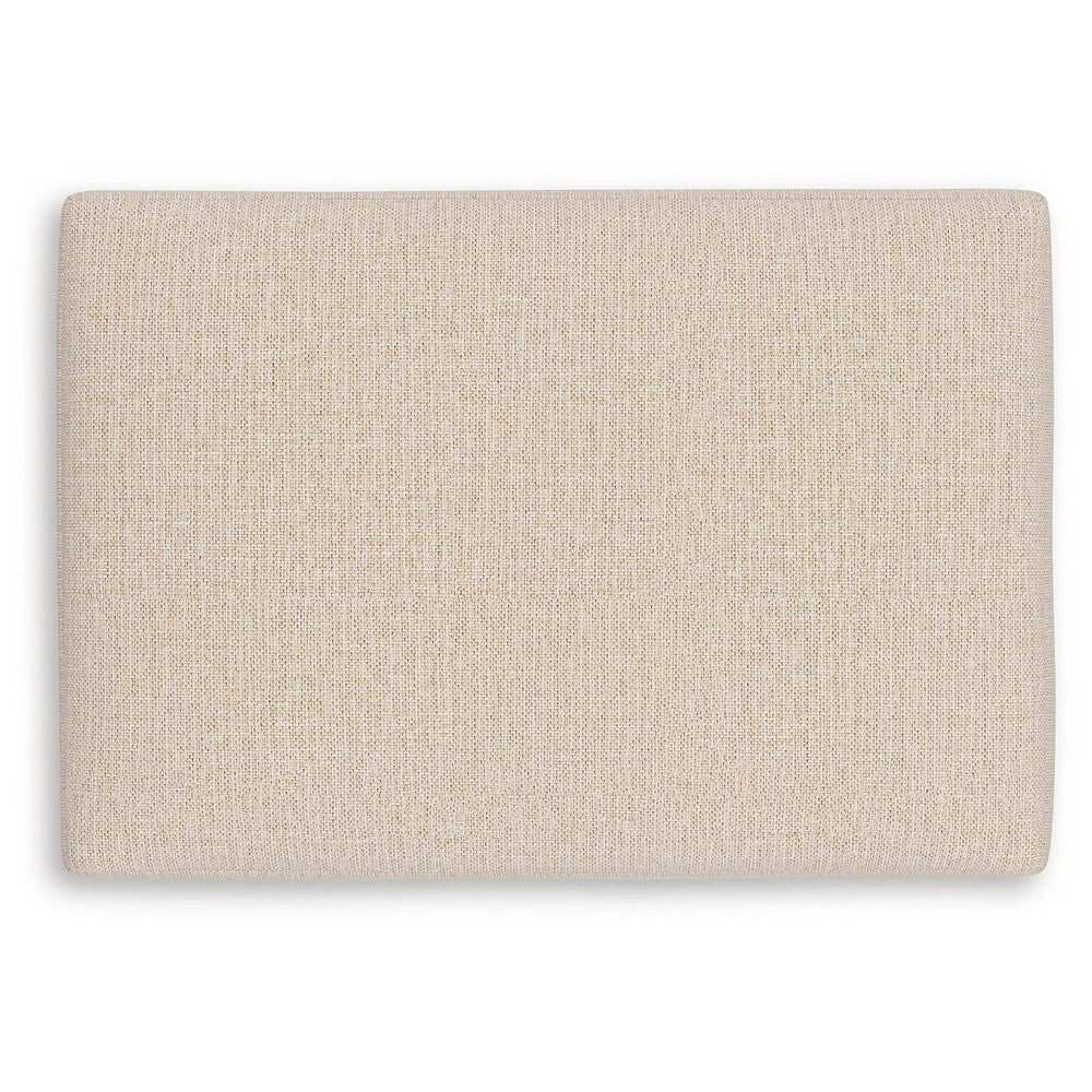 Jimy Accent Ottoman | Foam Cushion | Jute Brown Nuvella Fabric 34"