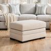 Jimy Accent Ottoman | Foam Cushion | Jute Brown Nuvella Fabric 34"