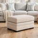 Jimy Accent Ottoman | Foam Cushion | Jute Brown Nuvella Fabric 34"