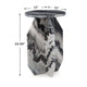 Wira Accent Table | Round Top | Sculptural Base | White Black Marble 23"