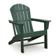 Sunny Outdoor Adirondack Chair | Slatted Design | Curved Back | Green HDPE