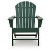 Sunny Outdoor Adirondack Chair | Slatted Design | Curved Back | Green HDPE