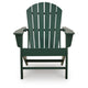 Sunny Outdoor Adirondack Chair | Slatted Design | Curved Back | Green HDPE