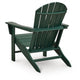 Sunny Outdoor Adirondack Chair | Slatted Design | Curved Back | Green HDPE