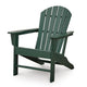 Sunny Outdoor Adirondack Chair | Slatted Design | Curved Back | Green HDPE
