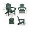 Sunny Outdoor Adirondack Chair | Slatted Design | Curved Back | Green HDPE
