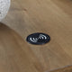 Tory Chair Side End Table | Wireless Charger | Glass Door | Brown 24"