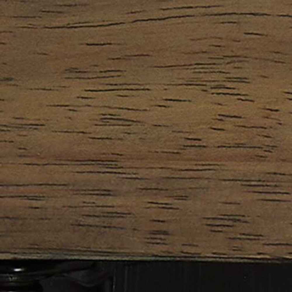 Tey Side End Table | 25" Square | Sintered Stone Inlay | Brown | Black