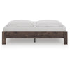 Calso King Platform Bed | No Headboard Transitional Style | Brown Finish