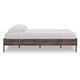 Calso King Platform Bed | No Headboard Transitional Style | Brown Finish