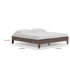 Calso King Platform Bed | No Headboard Transitional Style | Brown Finish
