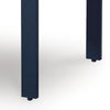Eina Outdoor Square End Table | Wood-Look Brown HDPE | Blue Aluminum 24"