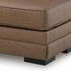 Vile Oversized Ottoman Bench | Caramel Brown Faux Leather | Black 44"