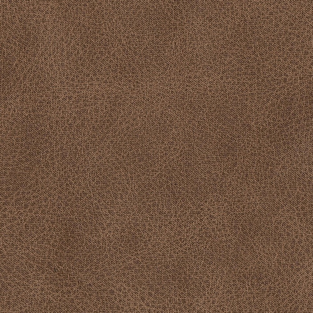 Vile Oversized Ottoman Bench | Caramel Brown Faux Leather | Black 44"