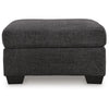 Lorry Accent Ottoman | Foam Seat Cushion | Textured Black Polyester 34"