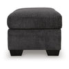 Lorry Accent Ottoman | Foam Seat Cushion | Textured Black Polyester 34"