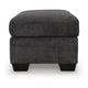 Lorry Accent Ottoman | Foam Seat Cushion | Textured Black Polyester 34"