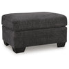 Lorry Accent Ottoman | Foam Seat Cushion | Textured Black Polyester 34"