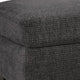 Lorry Accent Ottoman | Foam Seat Cushion | Textured Black Polyester 34"