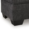 Lorry Accent Ottoman | Foam Seat Cushion | Textured Black Polyester 34"
