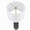 Keya Table Lamp | White Drum Shade | Dark Green Marble Base | 28"