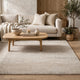 Bina 5x7 Medium Area Rug | Trellis Pattern |Beige | Brown Polyester