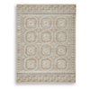 Baku 5x7 Medium Area Rug | Medallion Motif | Ivory Polypropylene Polyester