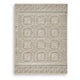 Baku 5x7 Medium Area Rug | Medallion Motif | Ivory Polypropylene Polyester