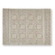 Baku 5x7 Medium Area Rug | Medallion Motif | Ivory Polypropylene Polyester
