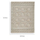 Baku 5x7 Medium Area Rug | Medallion Motif | Ivory Polypropylene Polyester