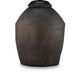 Kaya Table Lamp | Drum Fabric Shade | Metallic Black Terracotta Base | 26"