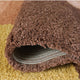 Mona 5x7 Geometric Medium Area Rug w Shag | 30mm Pile | Pink Brown
