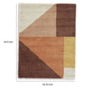 Mona 5x7 Geometric Medium Area Rug w Shag | 30mm Pile | Pink Brown