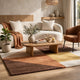 Mona 5x7 Geometric Medium Area Rug w Shag | 30mm Pile | Pink Brown